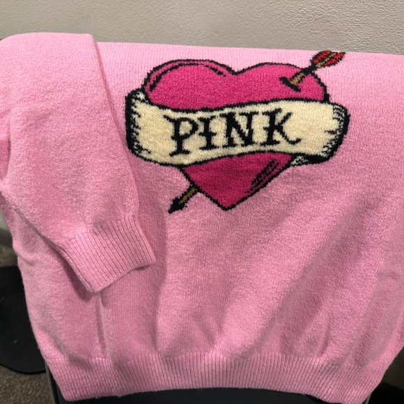 Pink Collegiate Knit Sweater - Picture 1 of 3